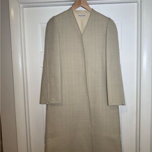 Vintage Halston Women's Tan Cape Coat